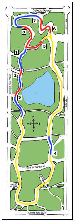 central park map. my central park routes