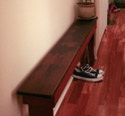 Our narrow new hallway bench