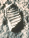 footprint on the moon