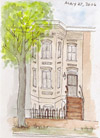 mom's sketch of our new house
