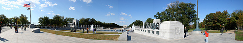 The World War II Memorial on the National Mall.